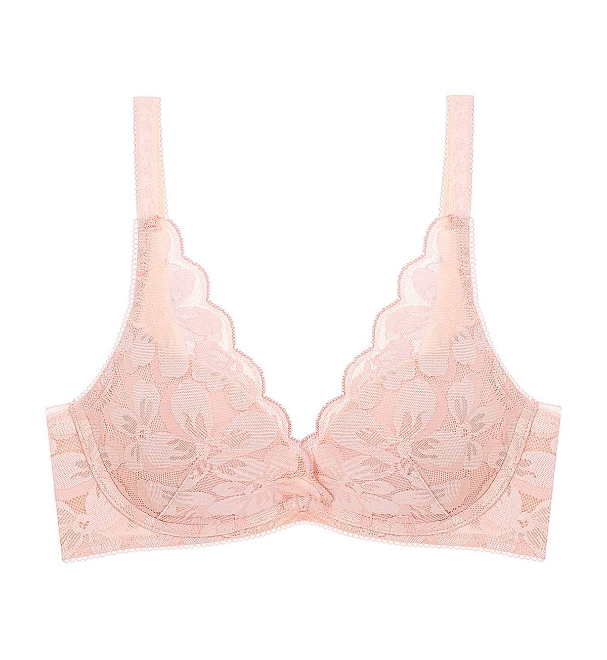 Aqua Moon Flower Wired Push Up Deep V Bra