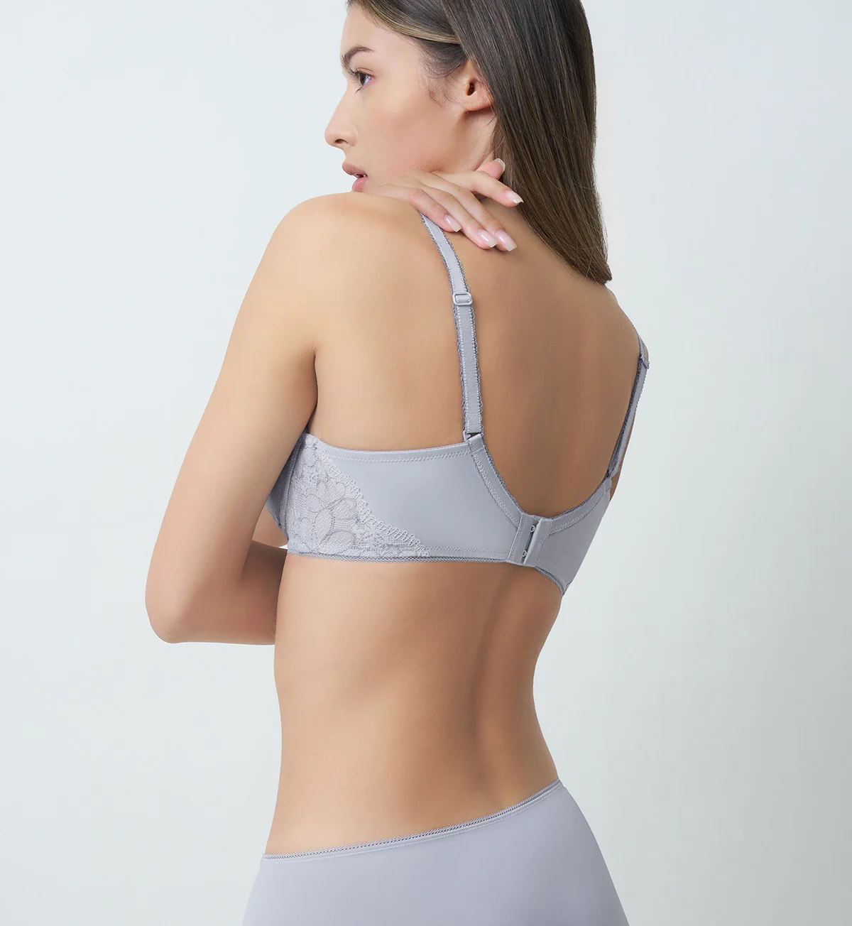 Aqua Plumeria Non-Wired Push Up Deep V Bra - Image 3