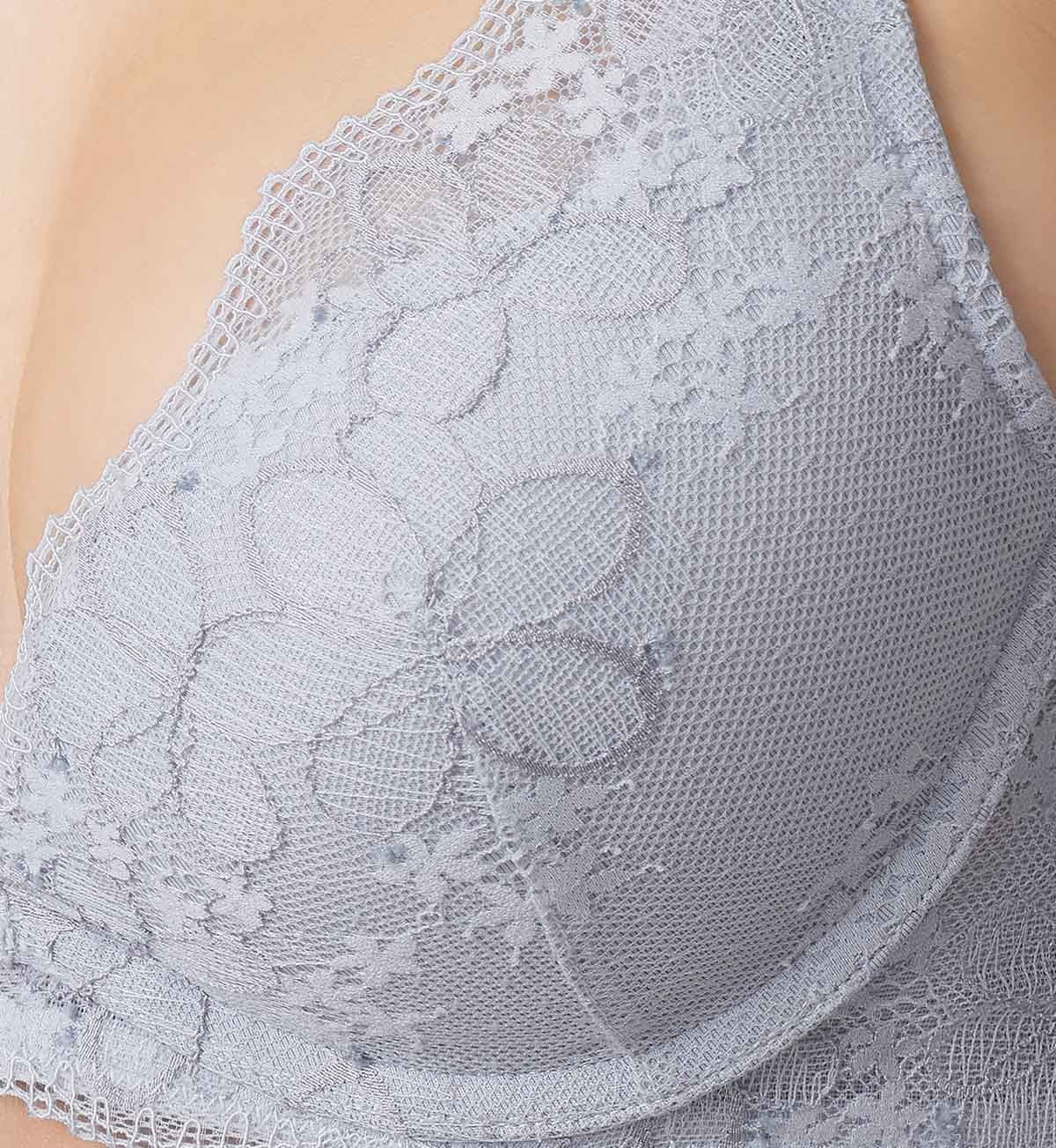 Aqua Plumeria Wired Push Up Deep V Bra - Image 5