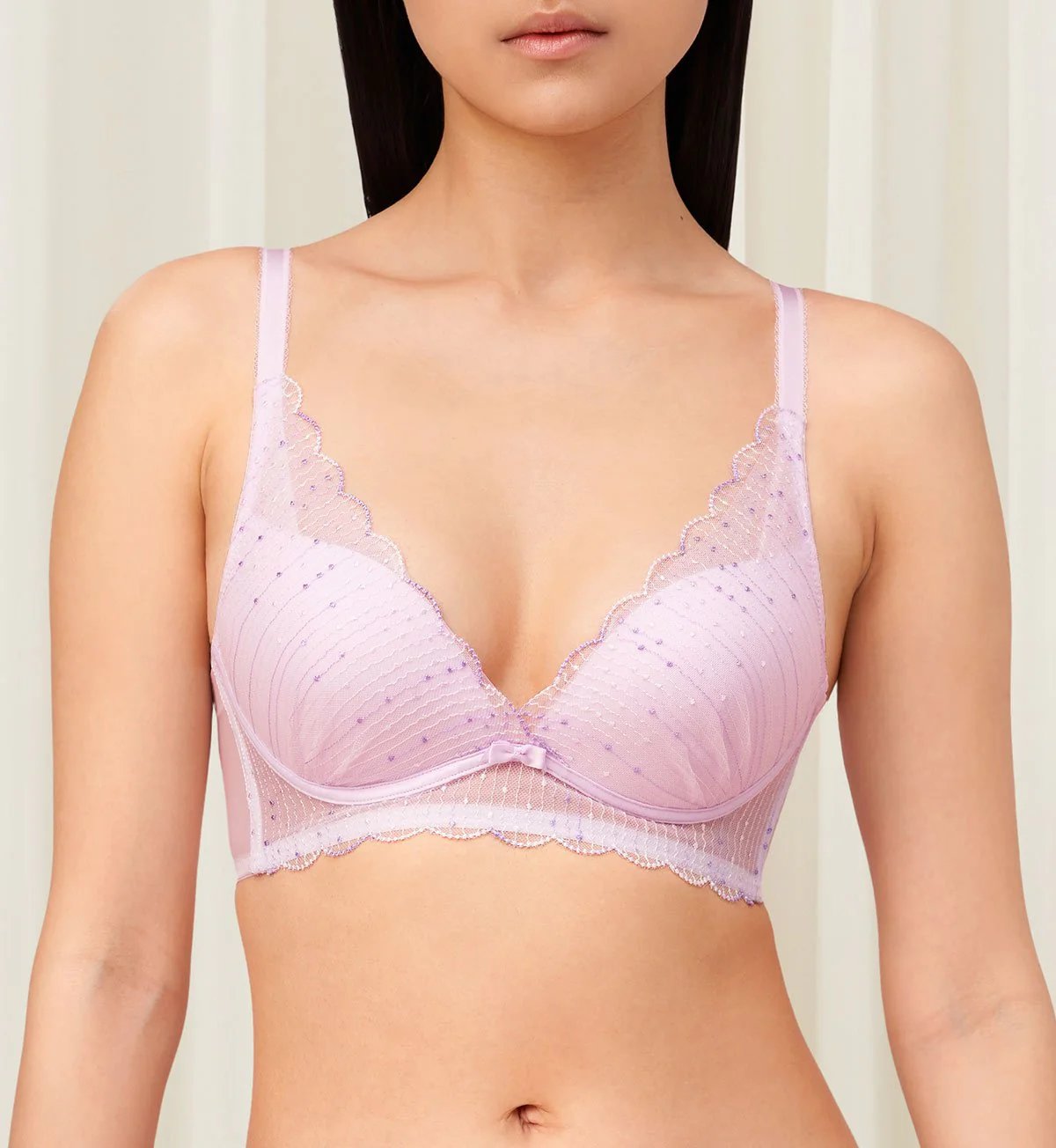 Aqua Yin Yang Non-Wired Push Up Deep V Bra - Image 2