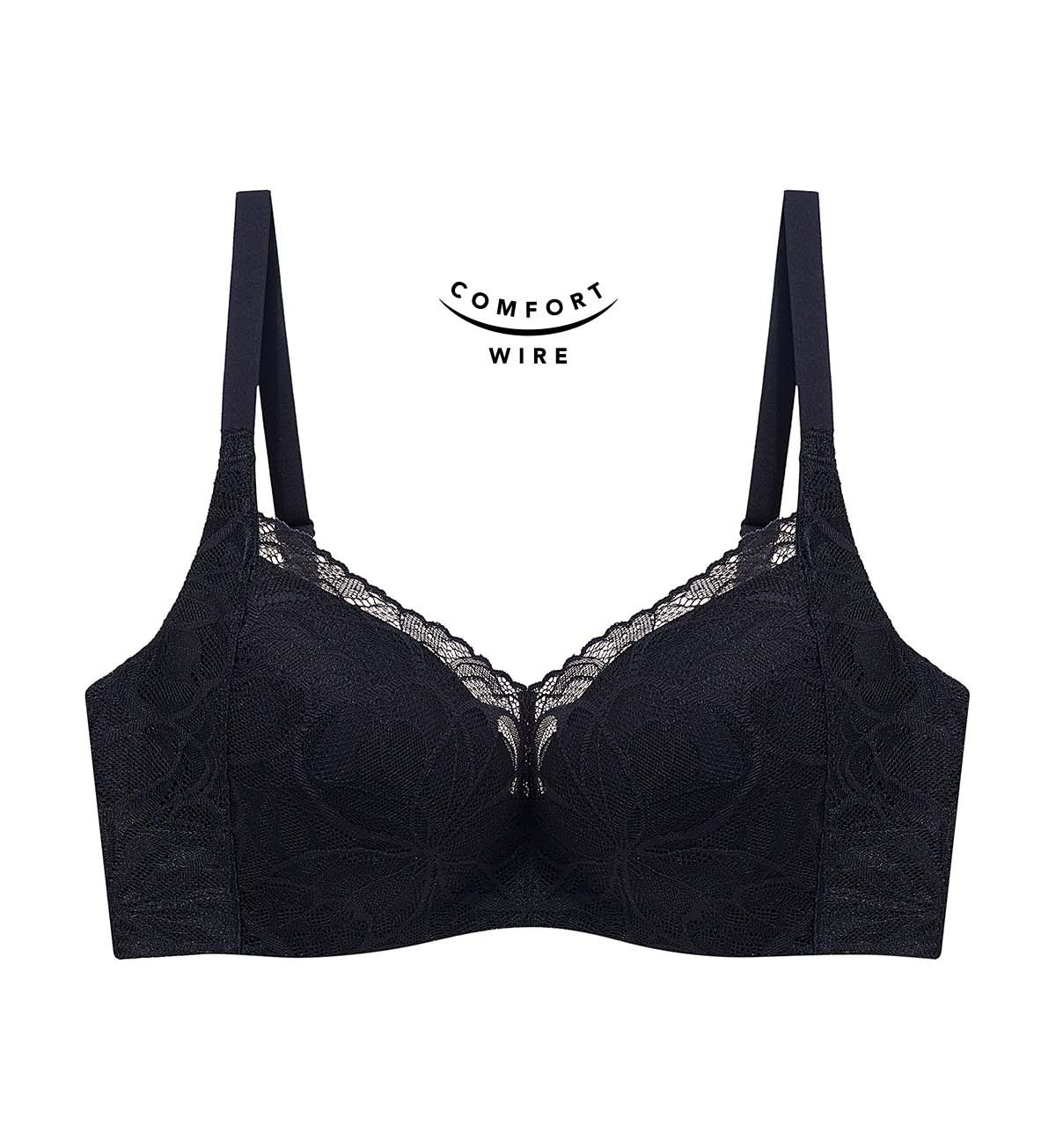 Body Make Up Illusion Lace Wired Half Cup Padded Bra