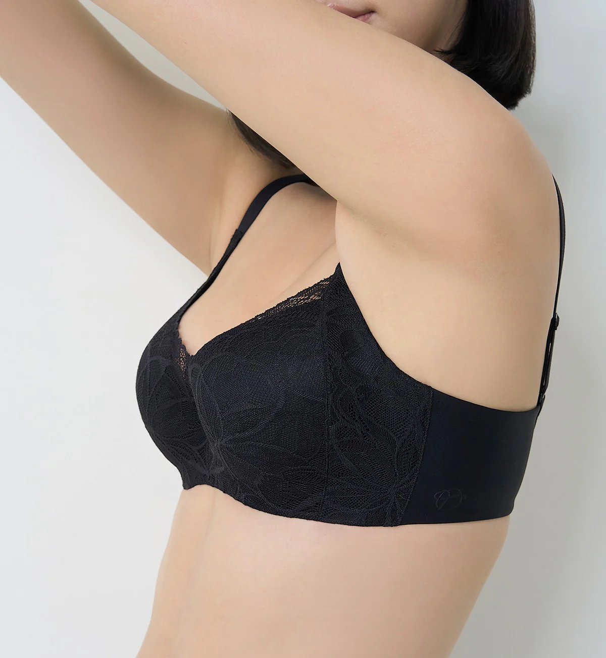 Body Make Up Illusion Lace Wired Half Cup Padded Bra - Image 4