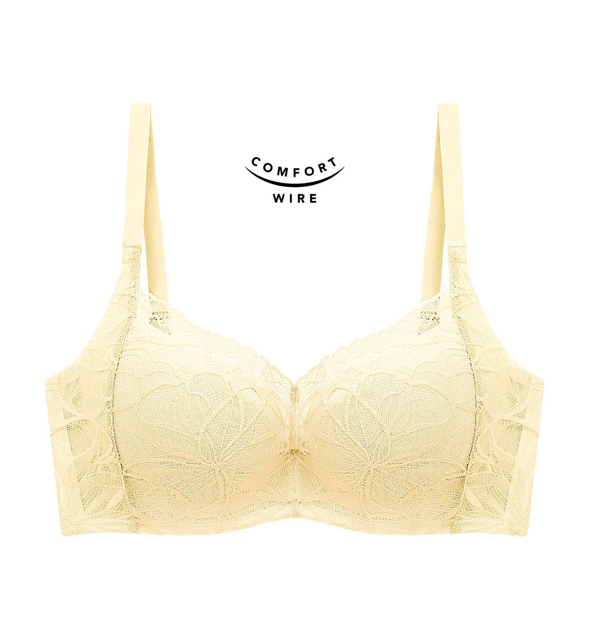 Body Make Up Illusion Lace Wired Half Cup Padded Bra