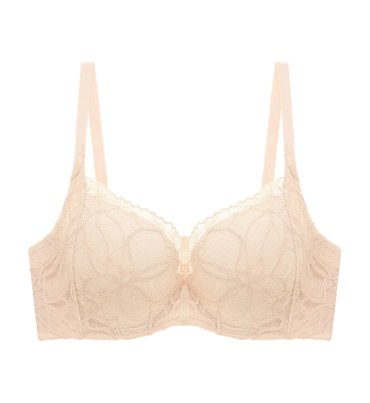 Body Make Up Illusion Lace Wired Half Cup Padded Bra