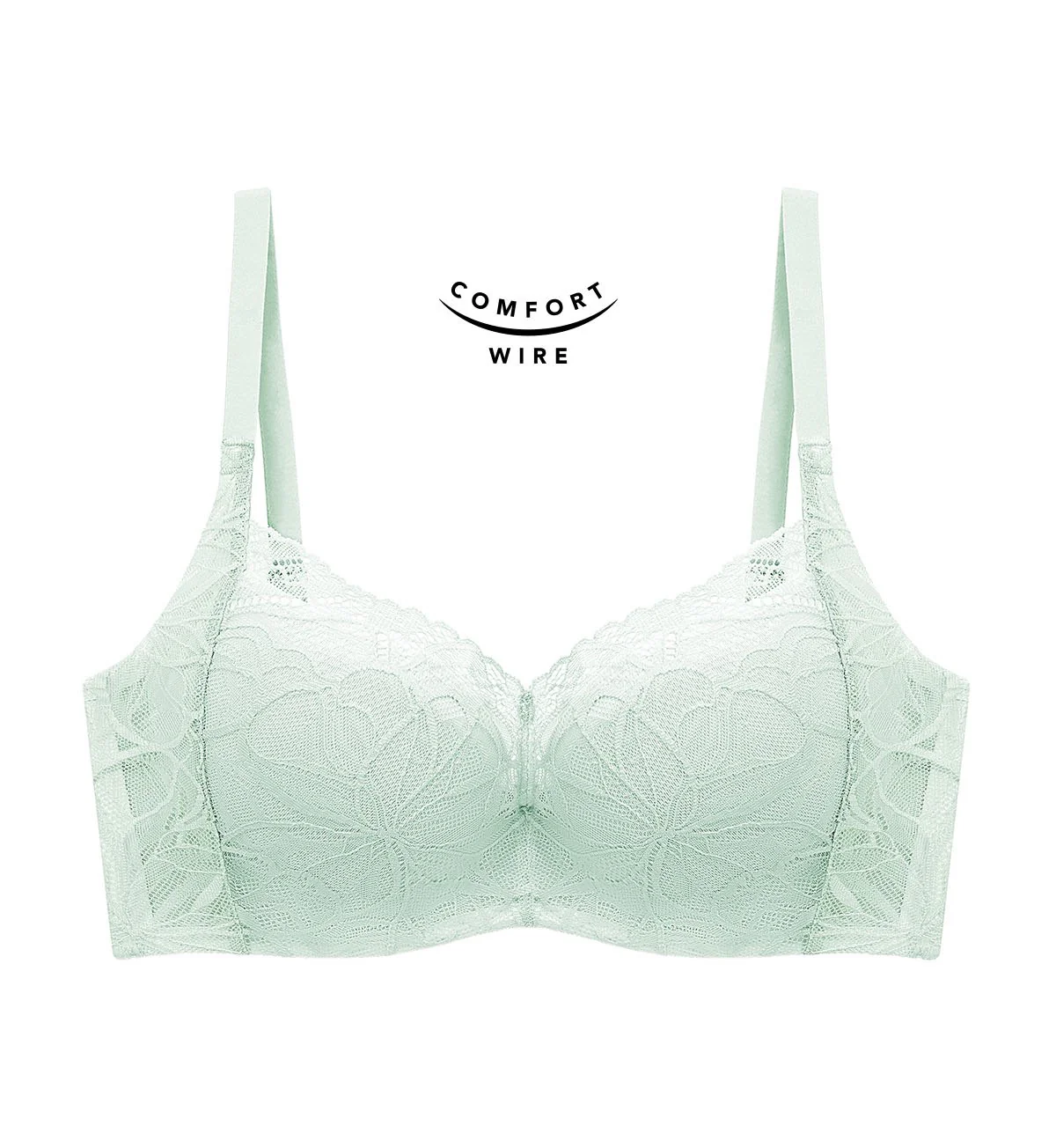 Body Make Up Illusion Lace Wired Half Cup Padded Bra