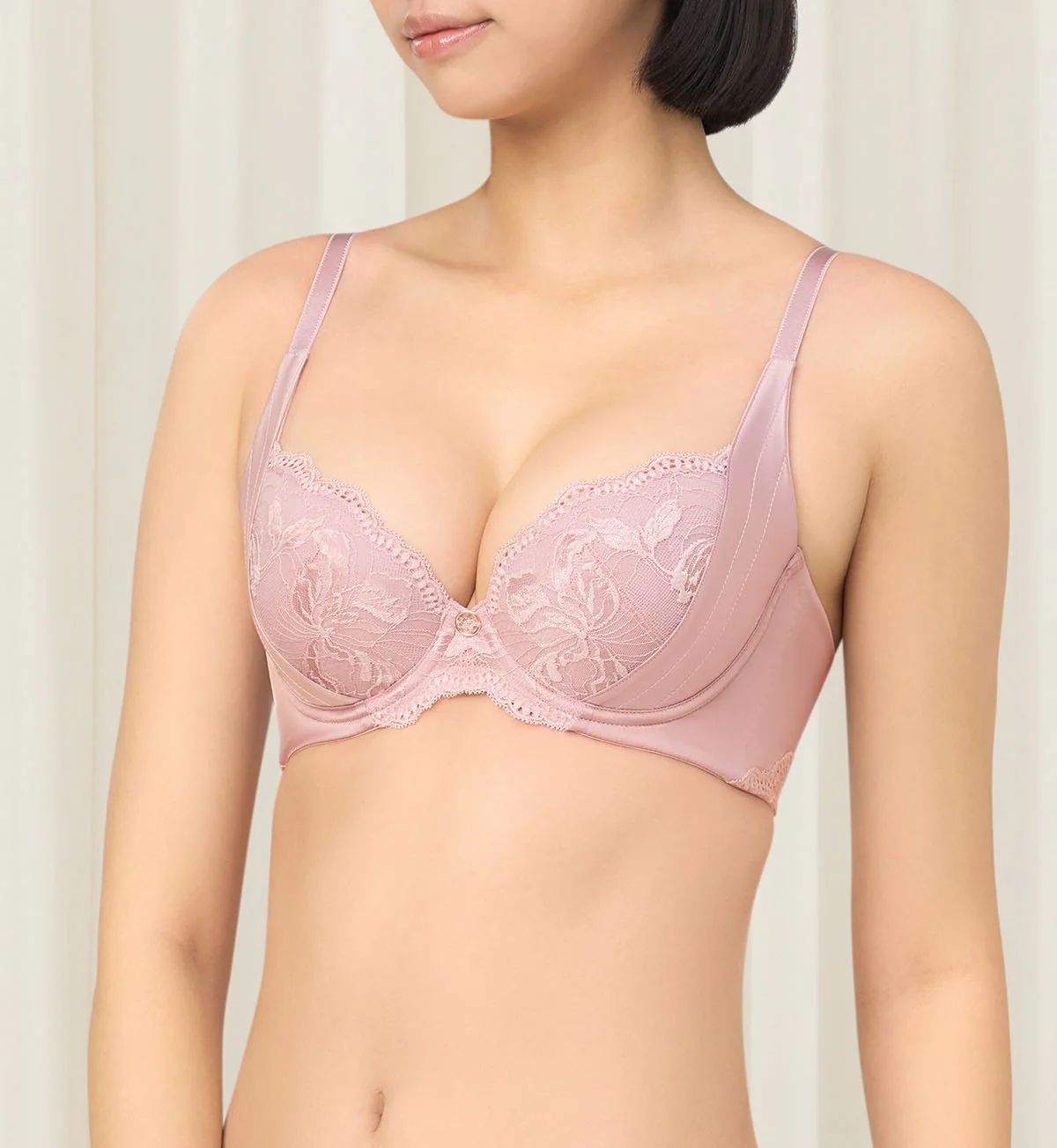 Florale Rose Lilies Wired Padded Push Up Bra - Image 4