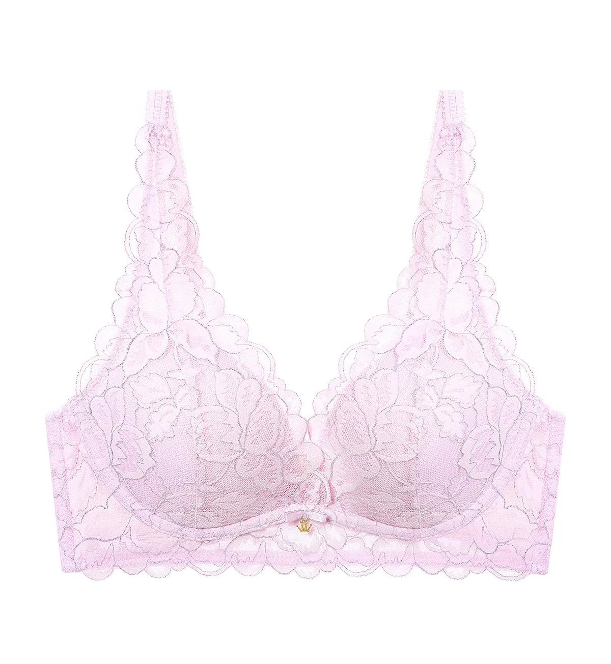 Luxe Lace Non-Wired Push Up Deep V Bra