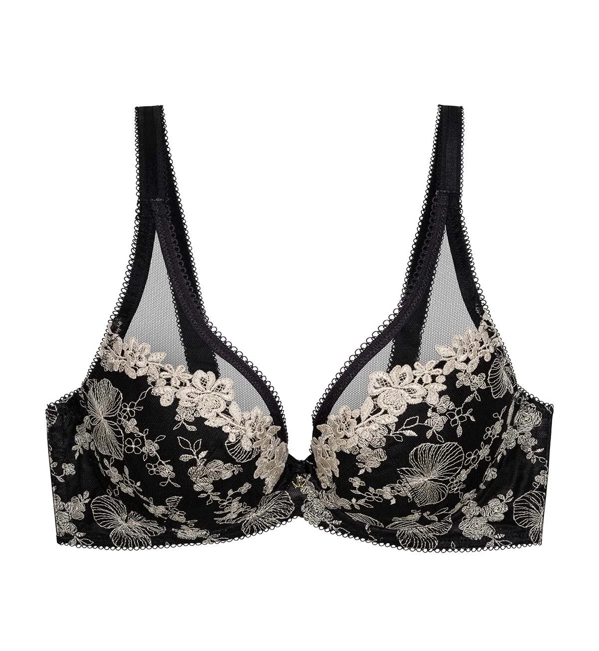 Mallow Embroidery Wired Padded Bra