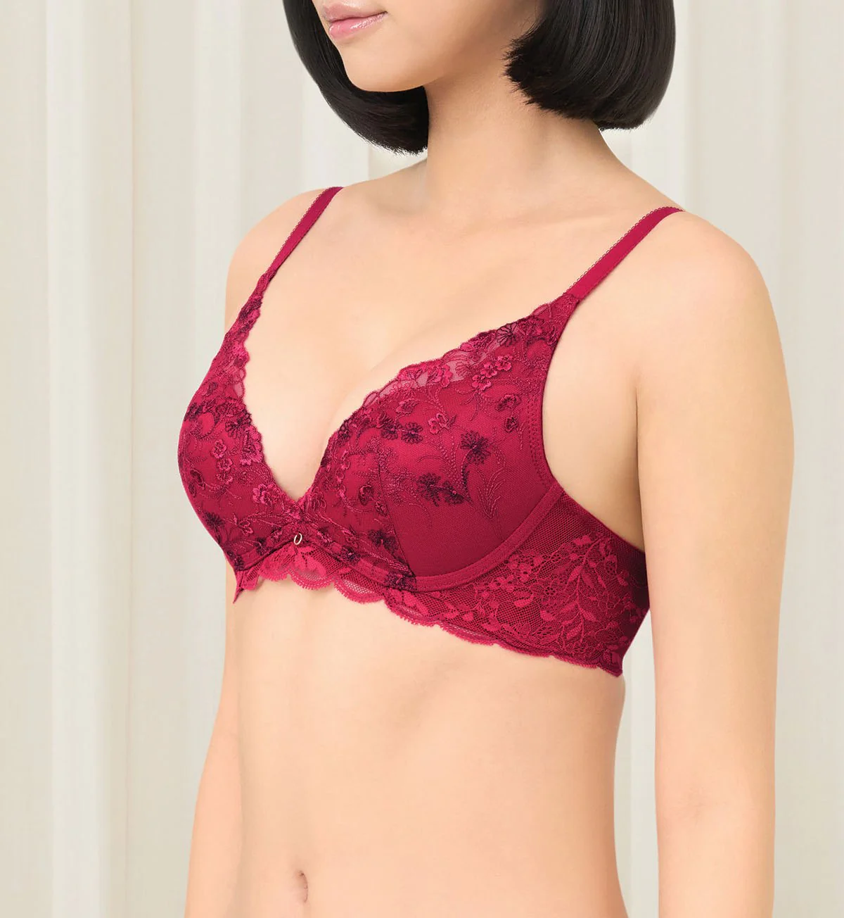 Sensual Spotlight Non-Wired Push Up Deep V Bra - Image 4