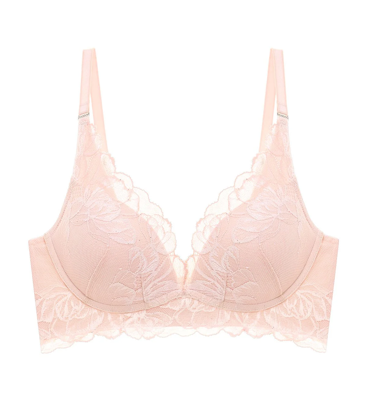 Shimmer Bloom Non-Wired Push Up Deep V Bra