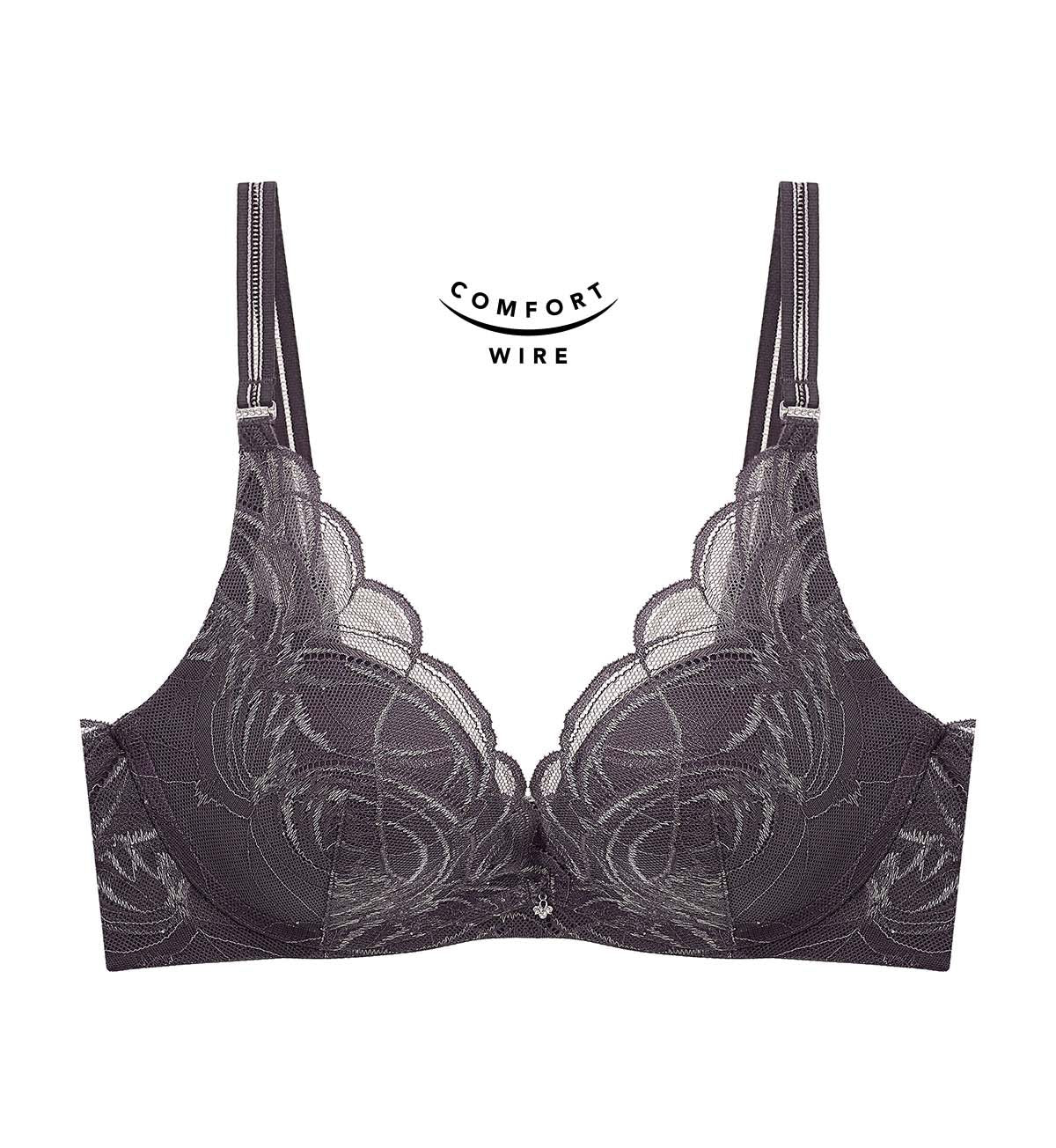 Shimmer Lace Wired Push Up Deep V Bra