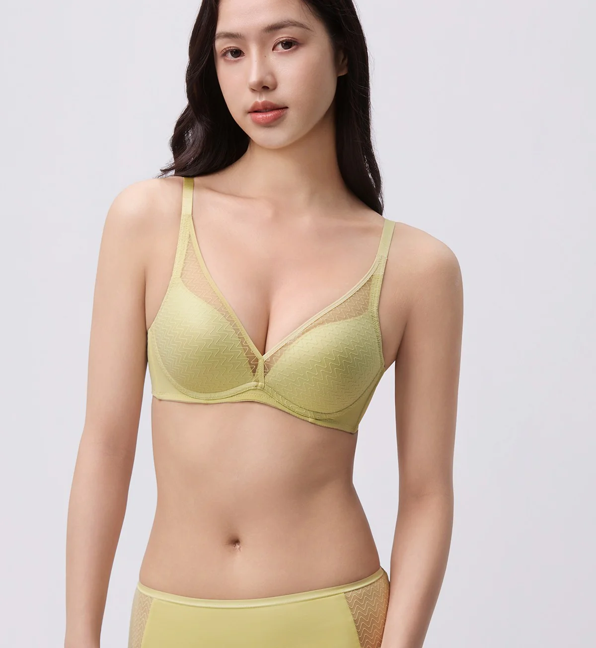 Simply Everyday Chic Non-Wired Push Up Deep V Bra - Image 2
